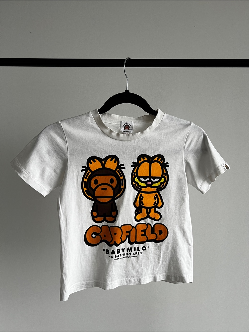 BAPE x Garfield Kids T-Shirr White Authentic